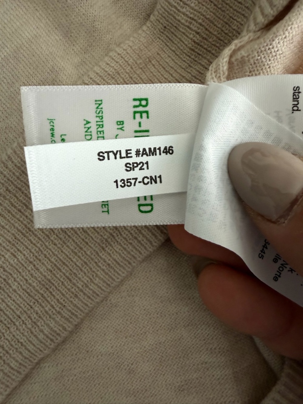 J. Crew "Margot" 100% Merino Wool Heather Flax Tan Crew Neck Lightweight Sweater - Picture 14 of 16